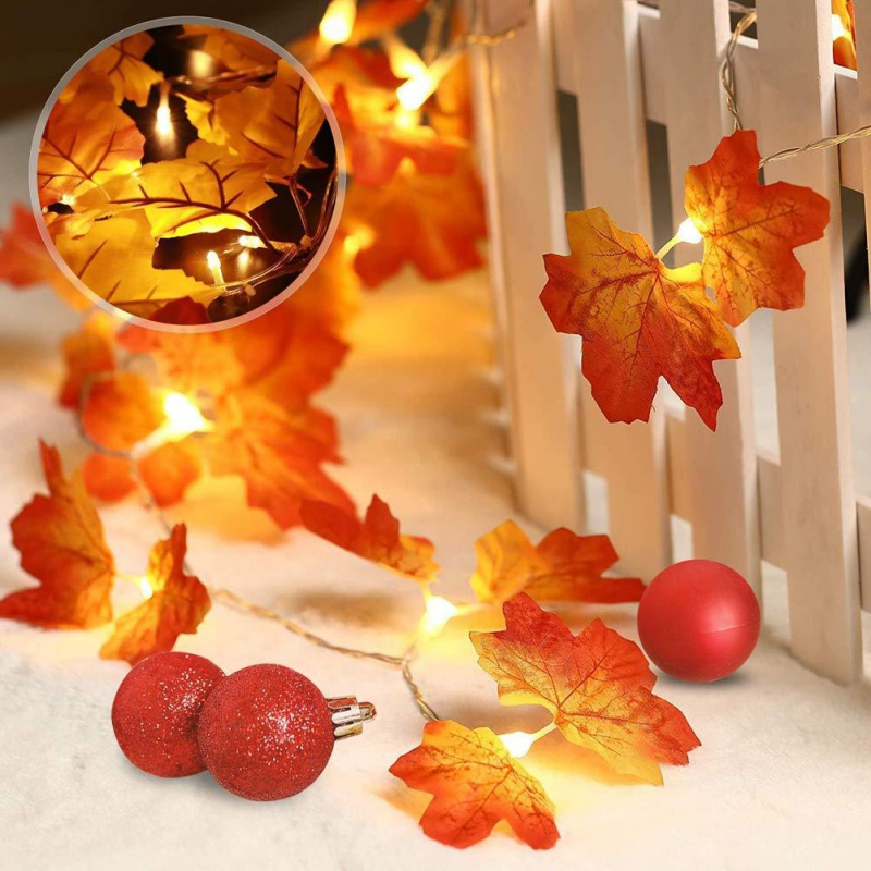 thumbnail 13  - Maple Leaves Night Light Romantic Valentine&#039;s Day String Lamp Home Decor Gifts 
