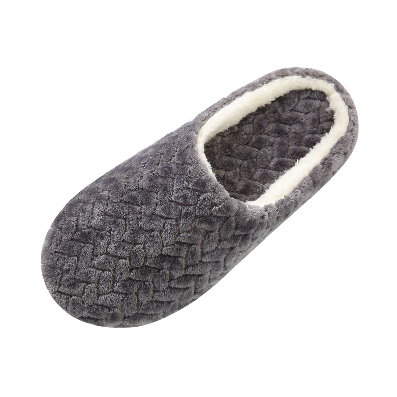 Plush Warm Slippers Anti-Slip Winter Indoor Casual House Cotton Shoes Women Men