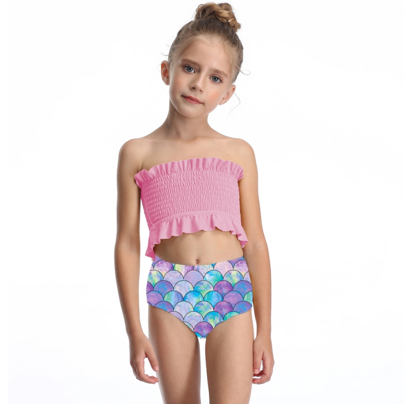 Kid Baby Girl Flower Bathing Suit Swimwear Bikini Set Tankini Swimsuit Beachwear